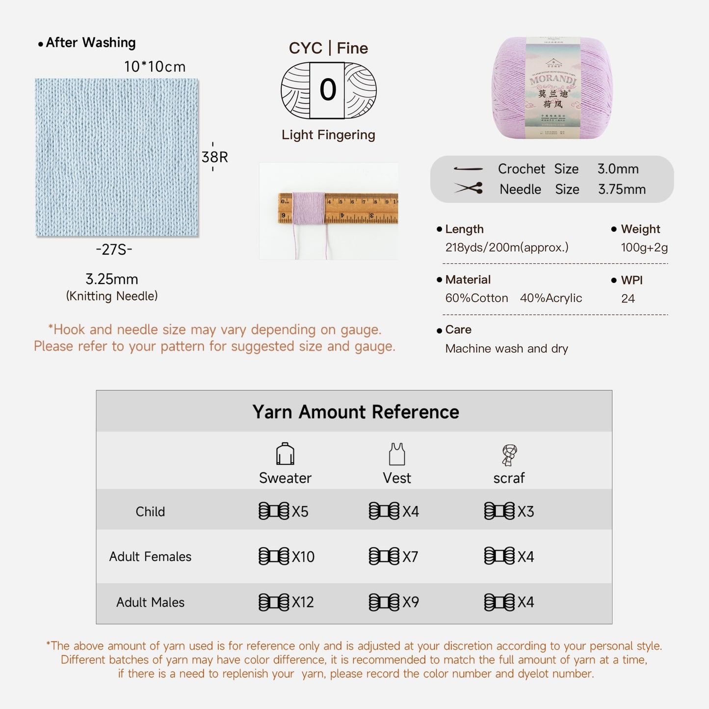 Susan's Family Molandi Flax Lace Yarn 2 Packs 【US Warehouse】