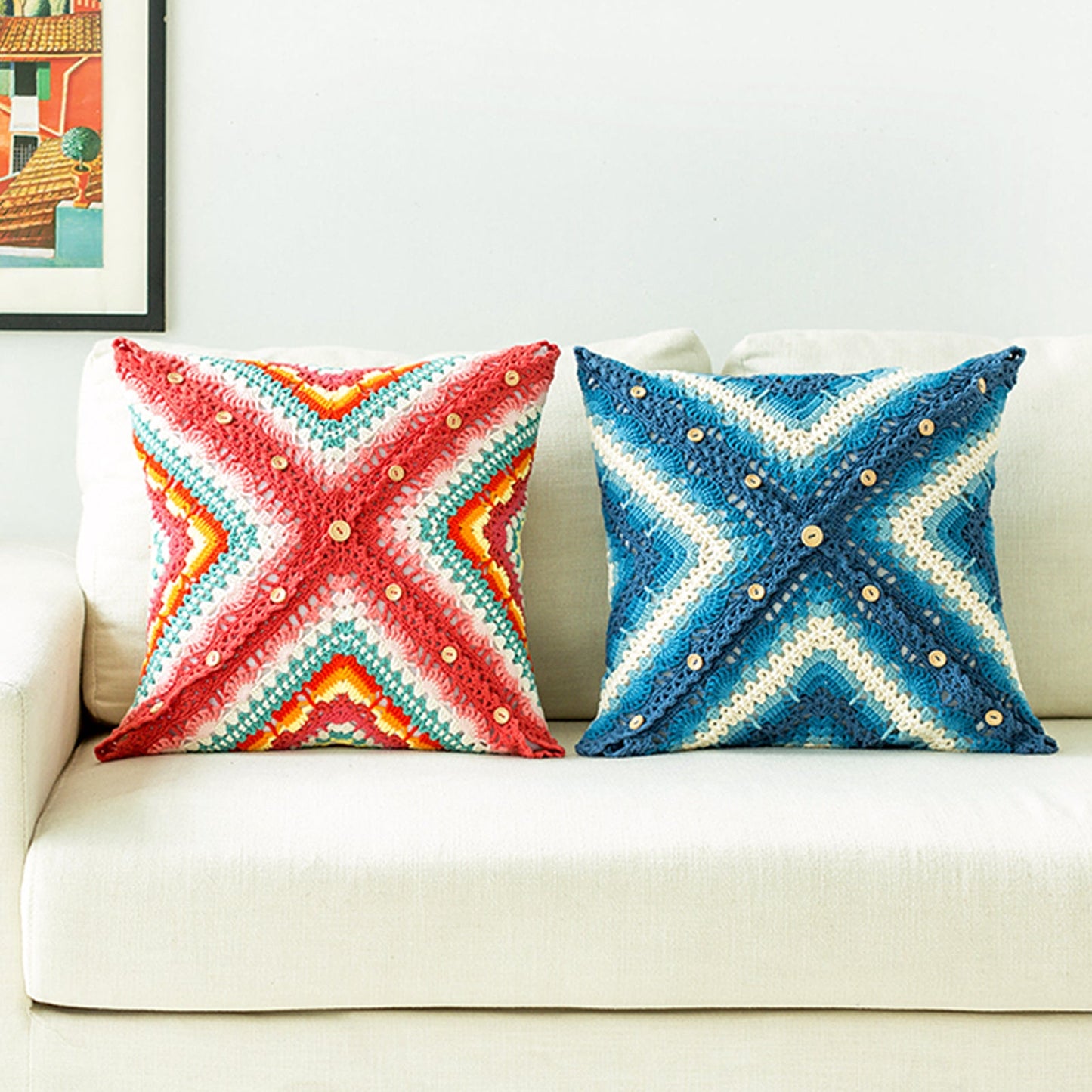 Camellia Butterfly Pillow Blanket Crochet Yarn Kit | Susan's Family Cushion Cover Yunnan Style