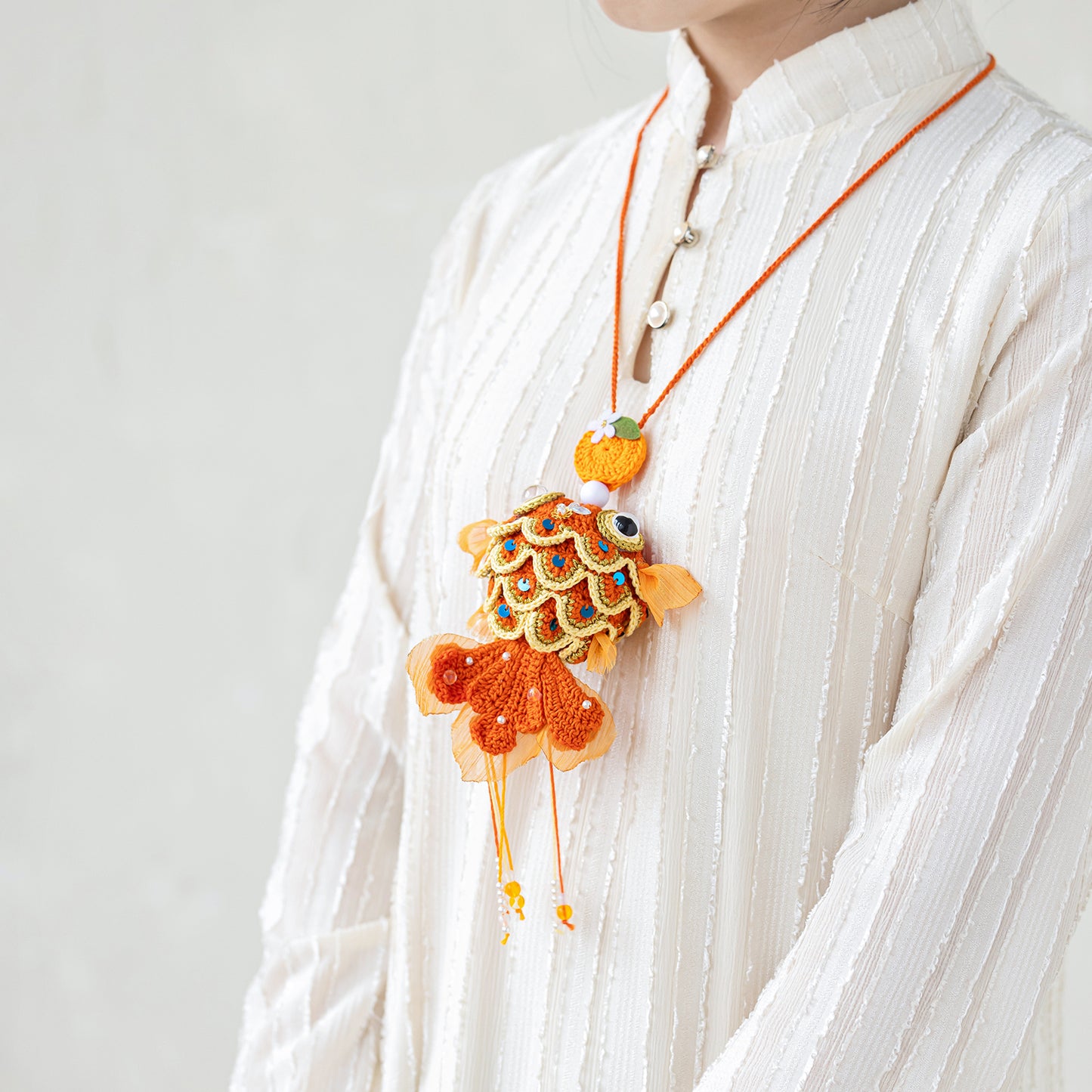 GoldFish Egg Pouch Crochet Yarn Kit | Chinese Aesthetics Series | Susan's Family