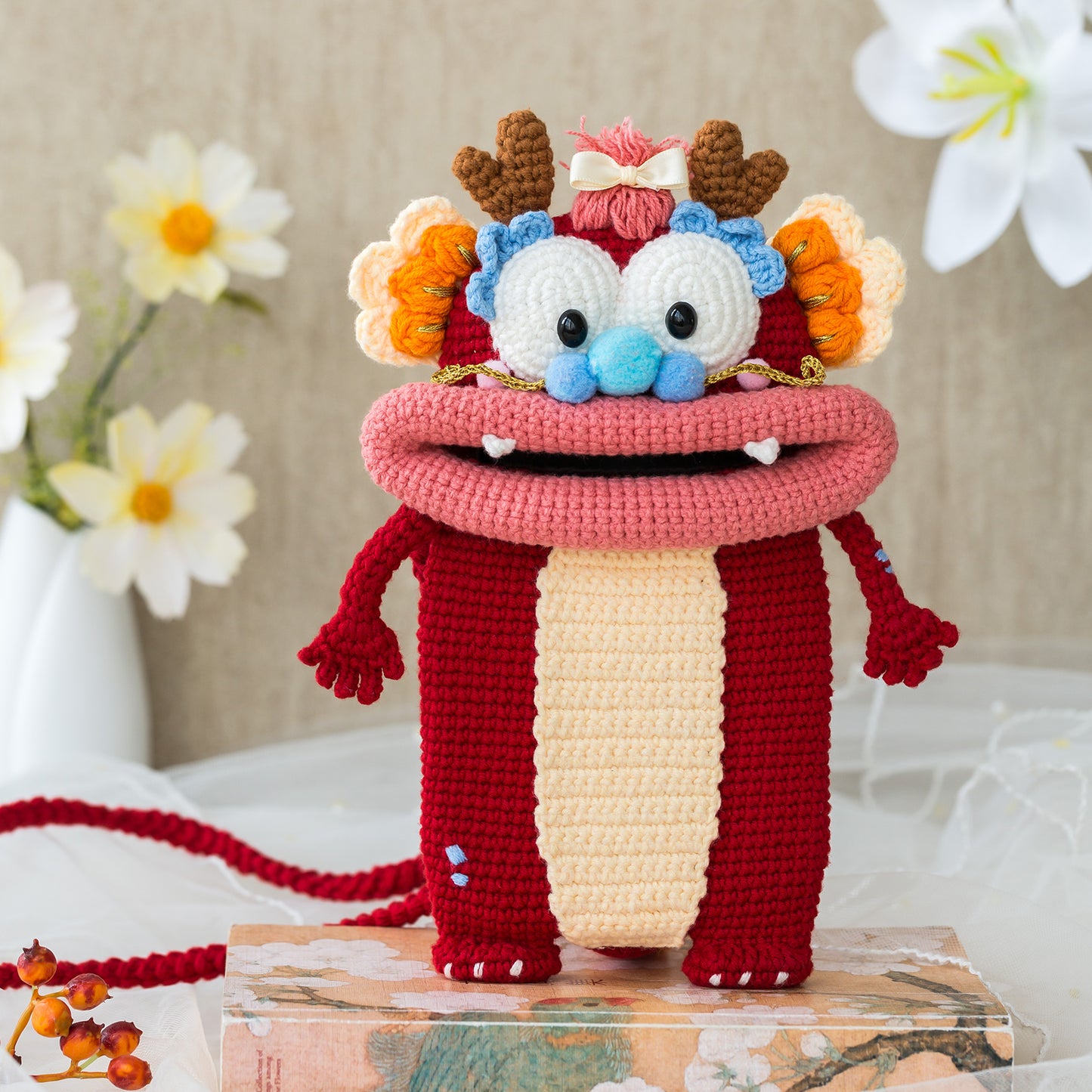 Sausage-Smiler Loong Crossbody Bag Crochet Yarn Kit | Susan's Family