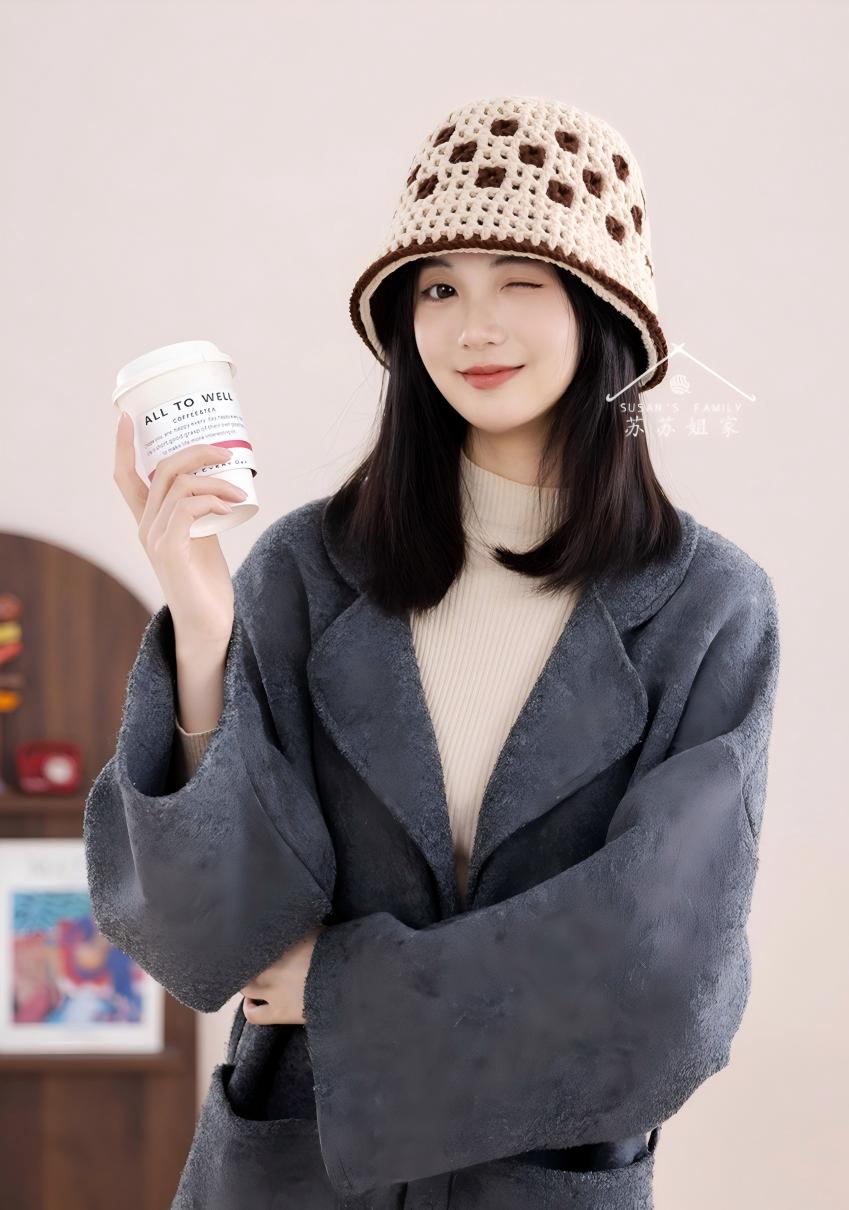 Star Check Bucket Hat Crochet Pattern