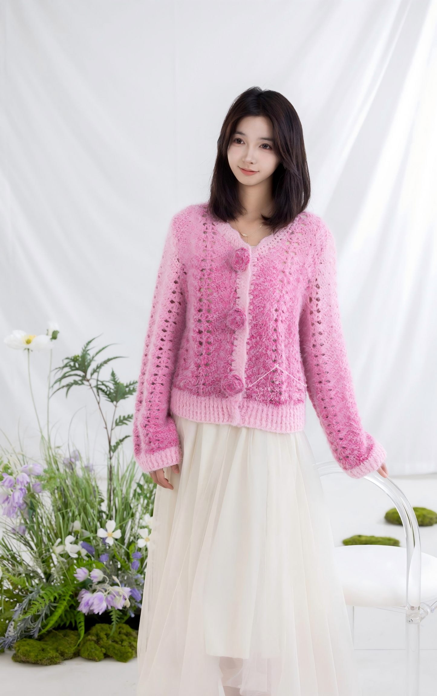 Rose Cardigan Crochet Pattern