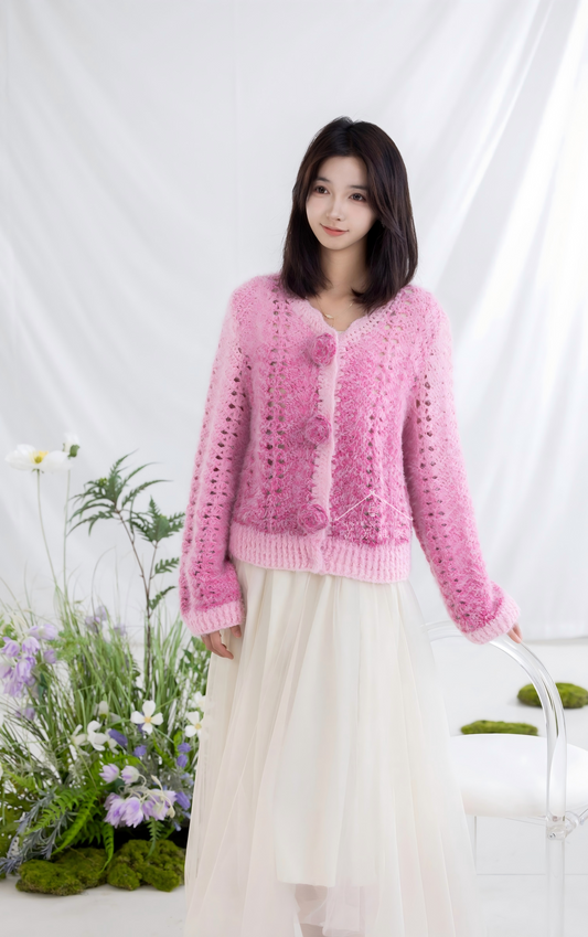 Rose Cardigan Crochet Kit