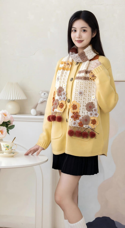 Flora Stripe Scarf Crochet Kit
