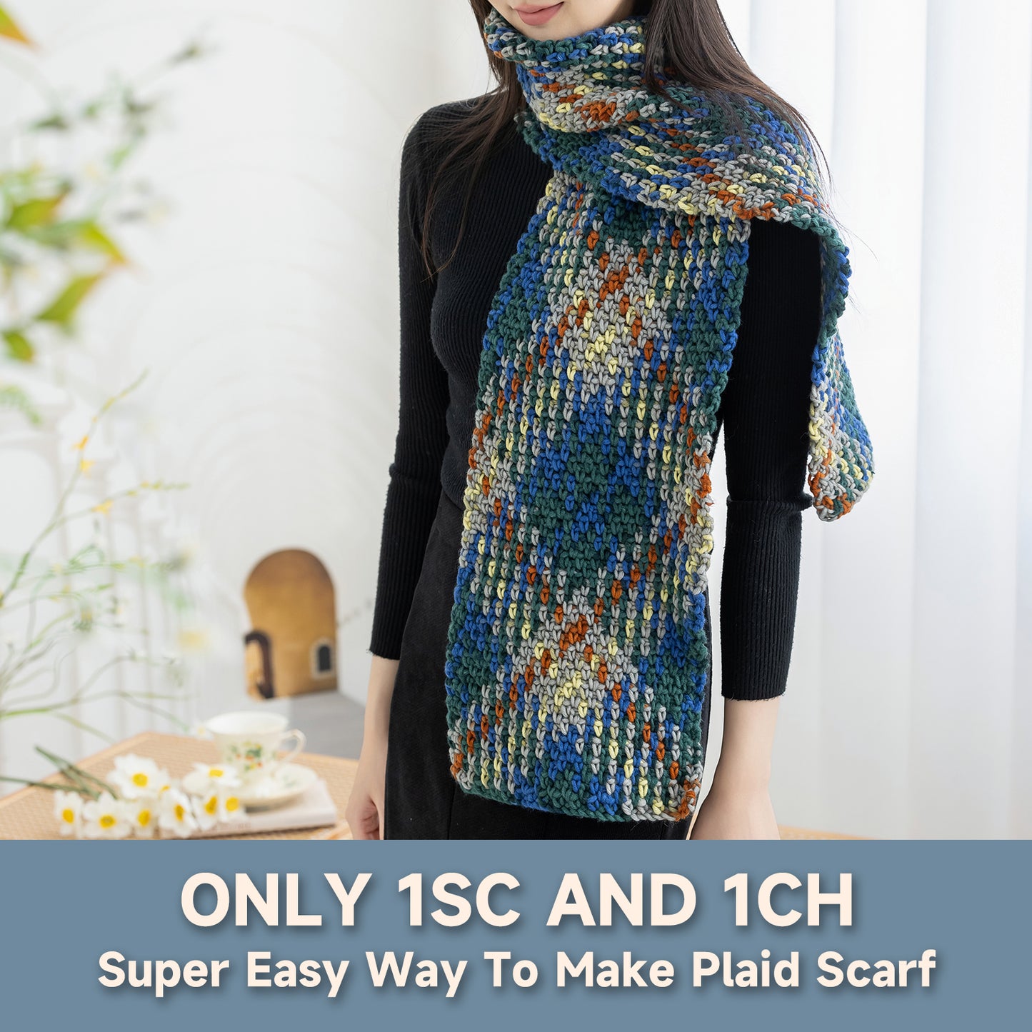 Magic Cube-Digital Jacquard Scarf Yarn 1 pack | Susan's Family