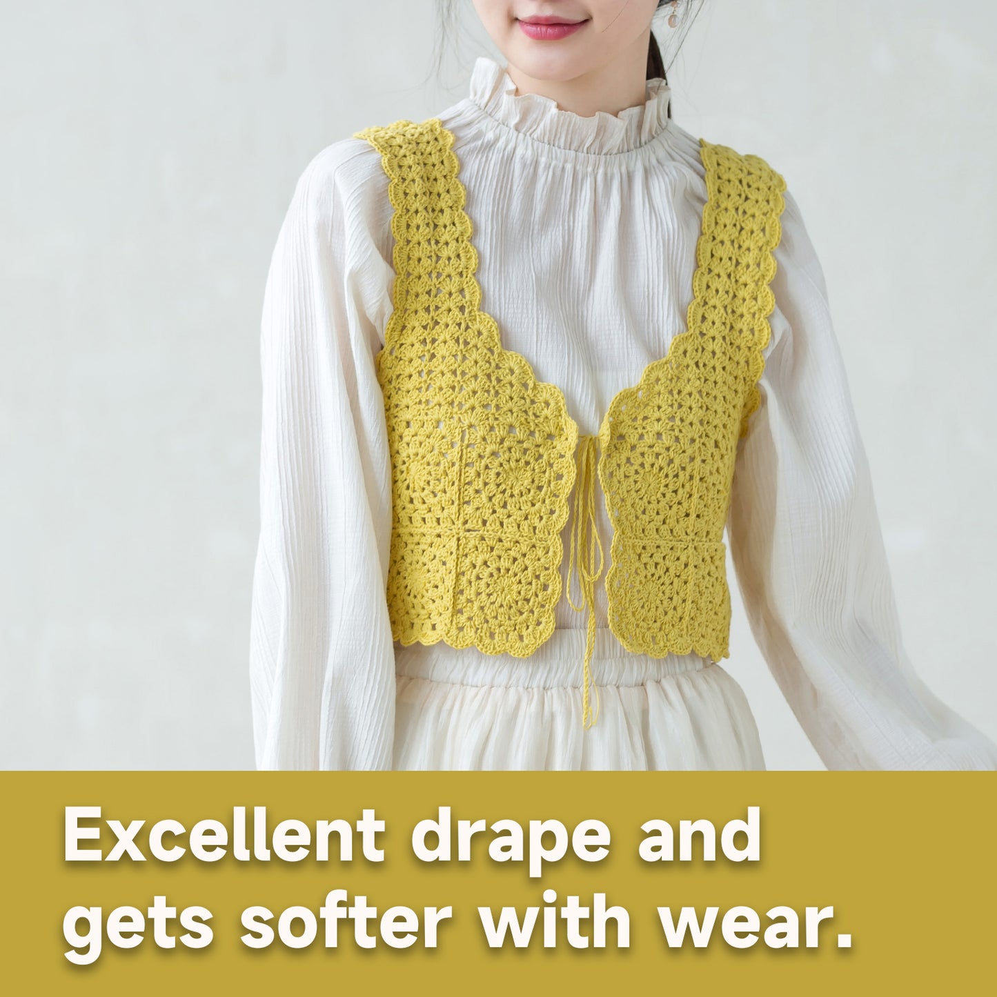 Susan's Family Molandi Flax Lace Yarn 2 Packs 【US Warehouse】