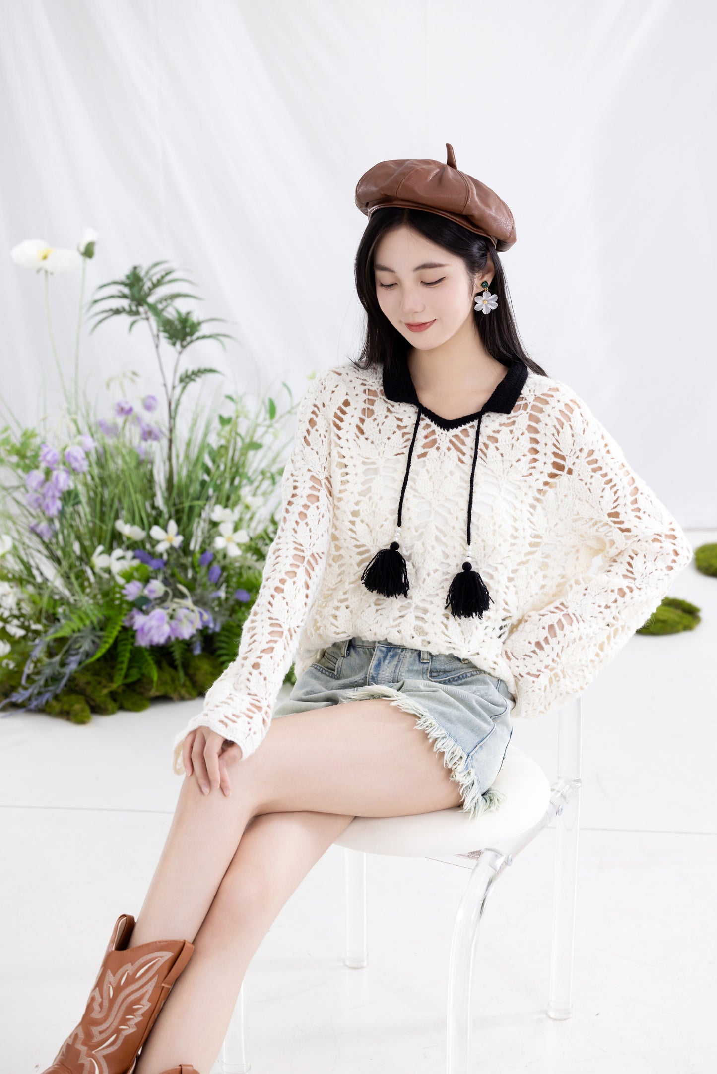 Foliage Blouse Crochet Pattern