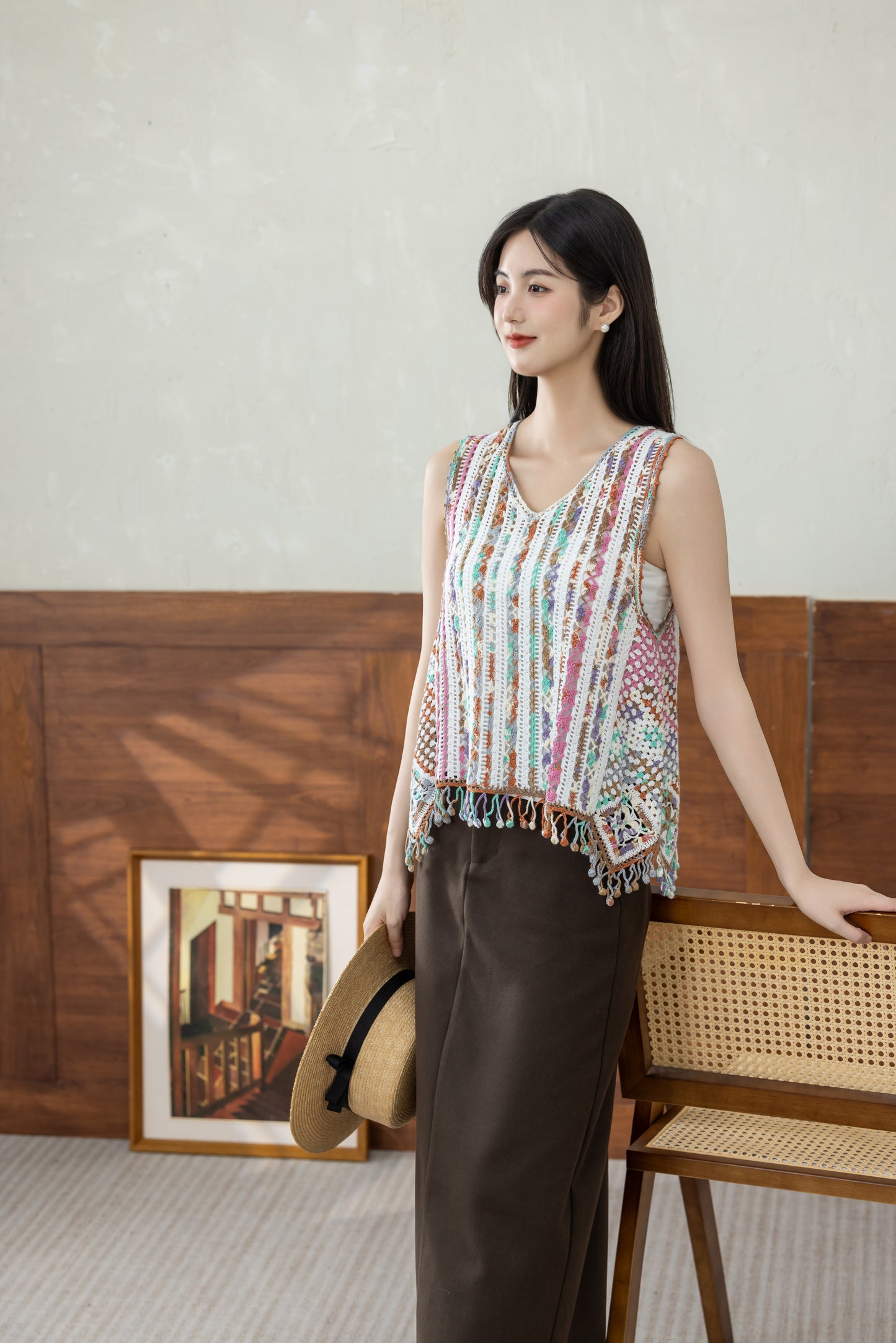 Dyed Tassel Vest Crochet Pattern