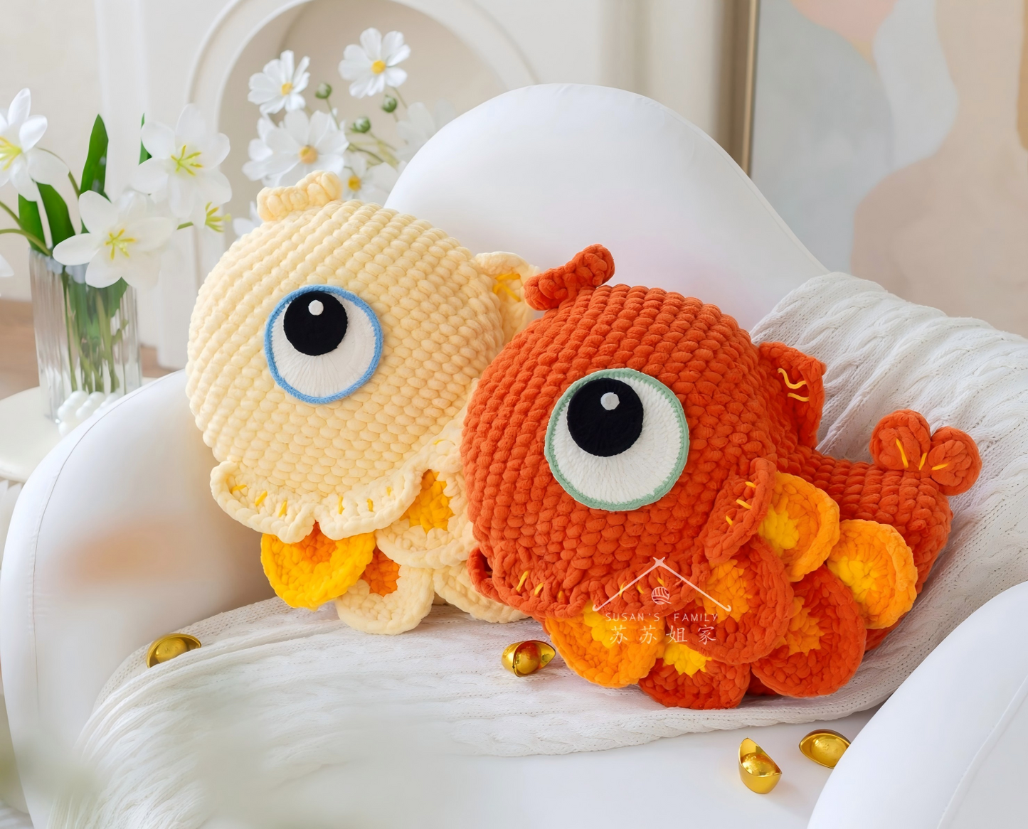 Lucky Fish Pillow Crochet Pattern