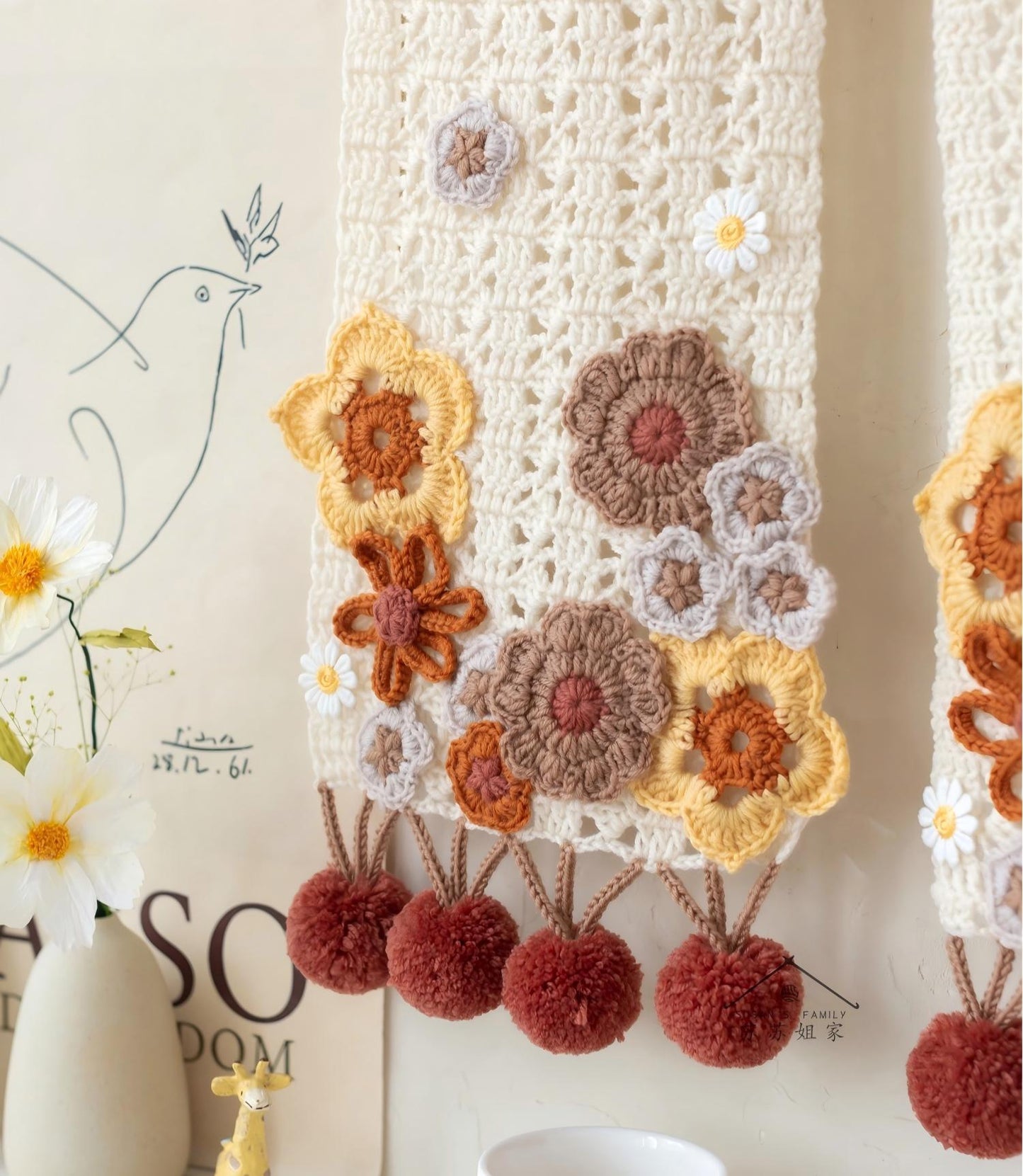 Flora Stripe Scarf Crochet Pattern