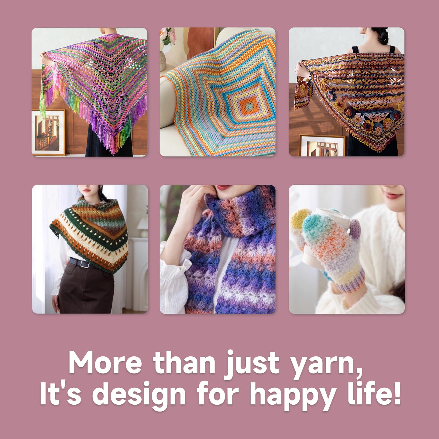 Monet Impression Yarn 2 pack- 50% Wool 50% Acrylic【US Warehouse】