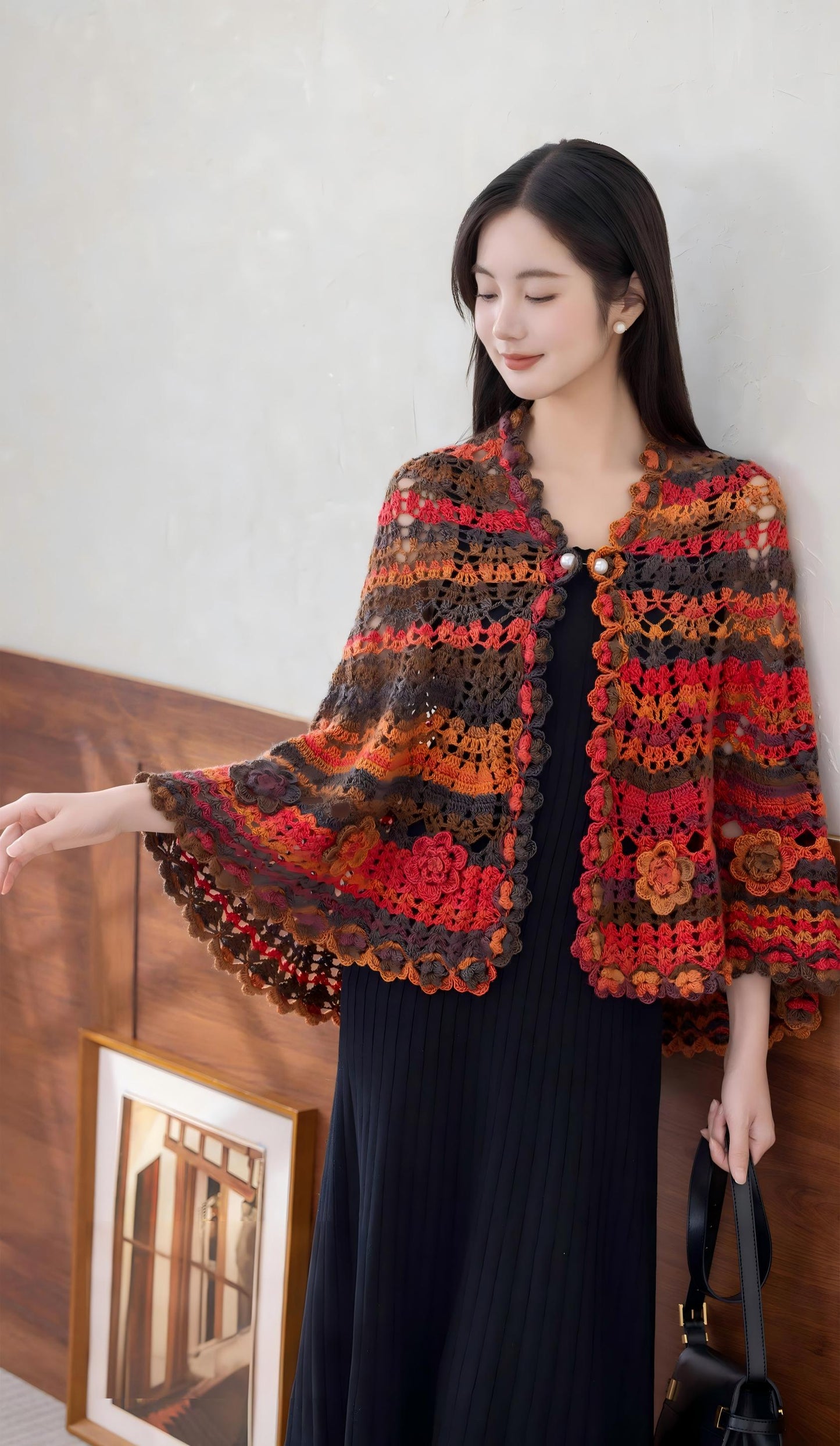 Floral Leaf Shawl Crochet Pattern