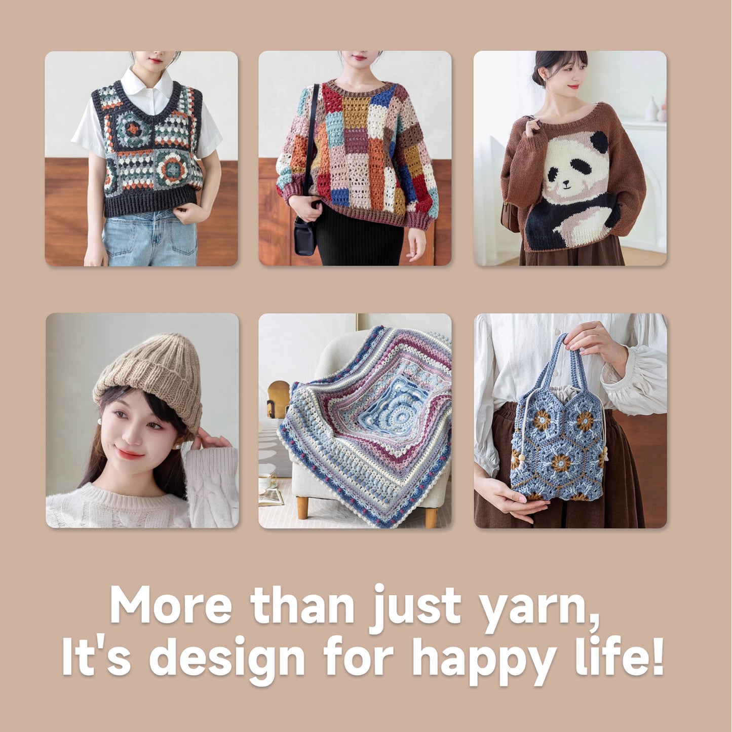 Morandi 8# Wool Yarn 4 Packs 【US Warehouse】