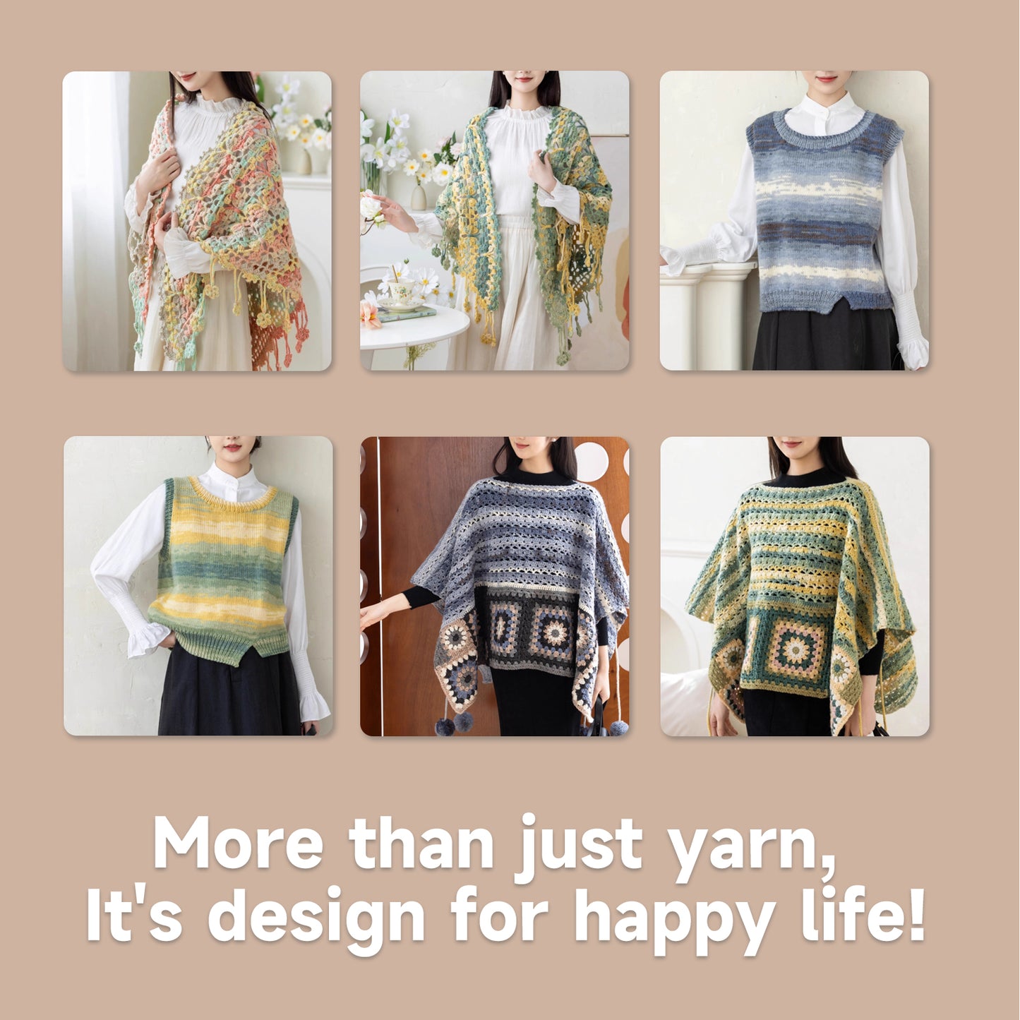 Molandi 8# Variegated Wool Yarn