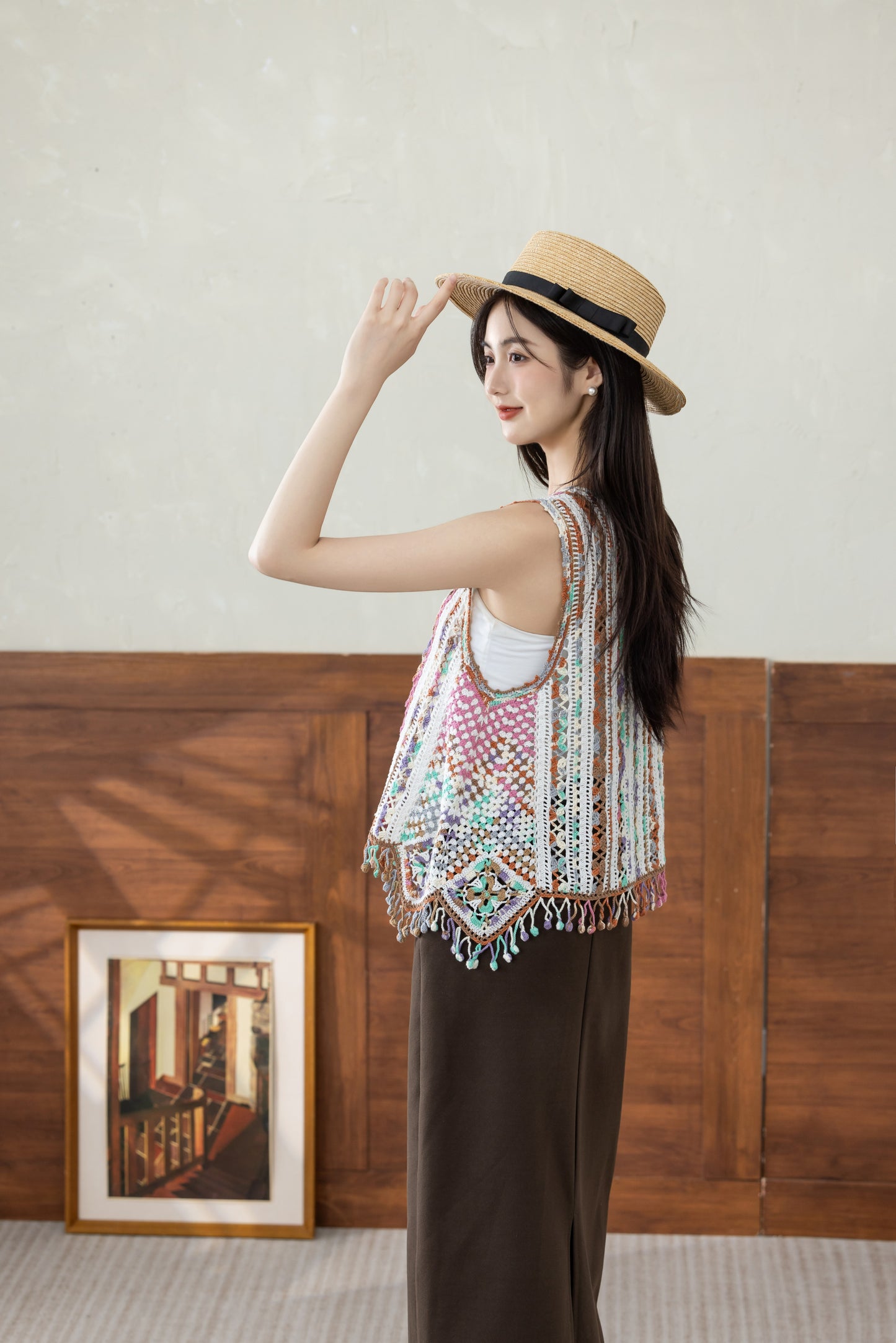 Dyed Tassel Vest Crochet Pattern