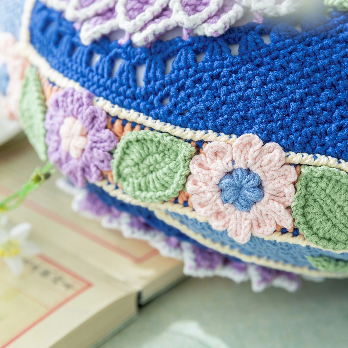 Sunflower Pillow Cover Crochet Yarn Kit | Susan's Family Crochet Kit for Beginners, Starter Easy Learn w Pattern & Video Tutorials