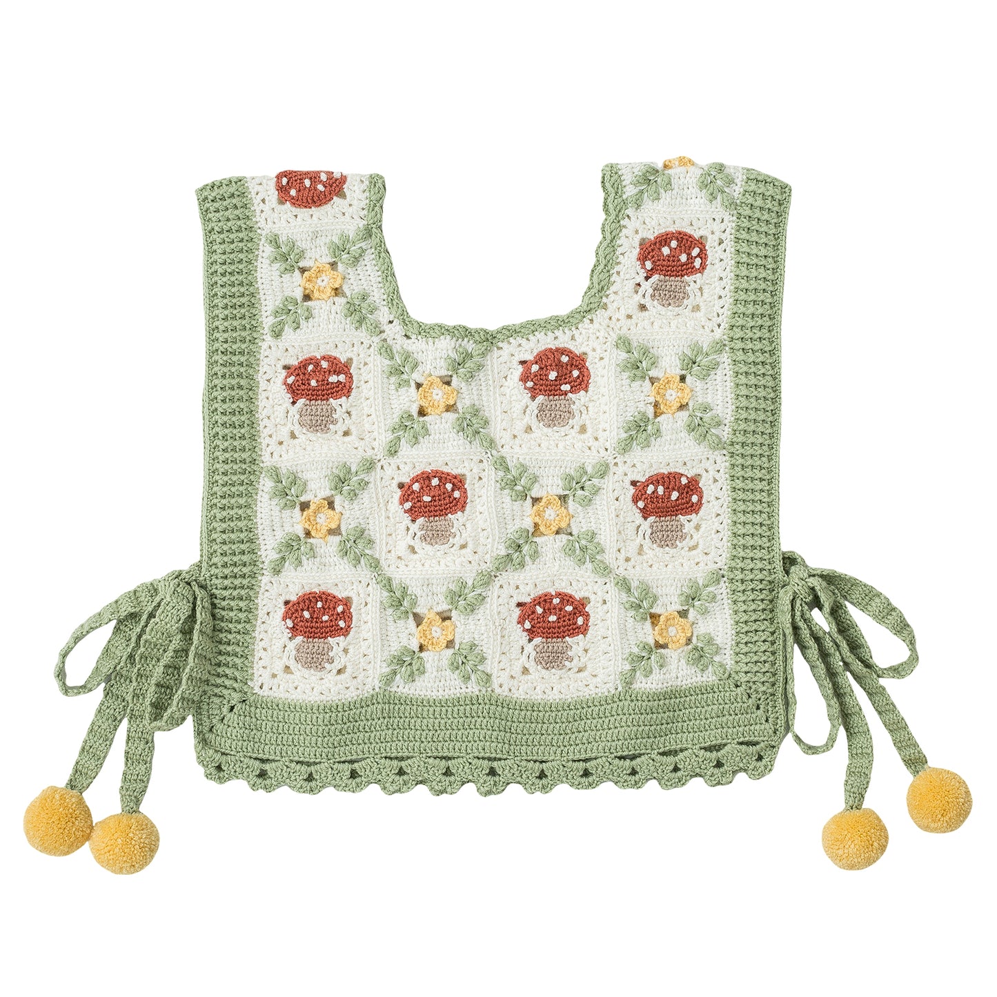 Mushroom Patchwork Vest Crochet Yarn Kit | Forest Series | Susan's Family