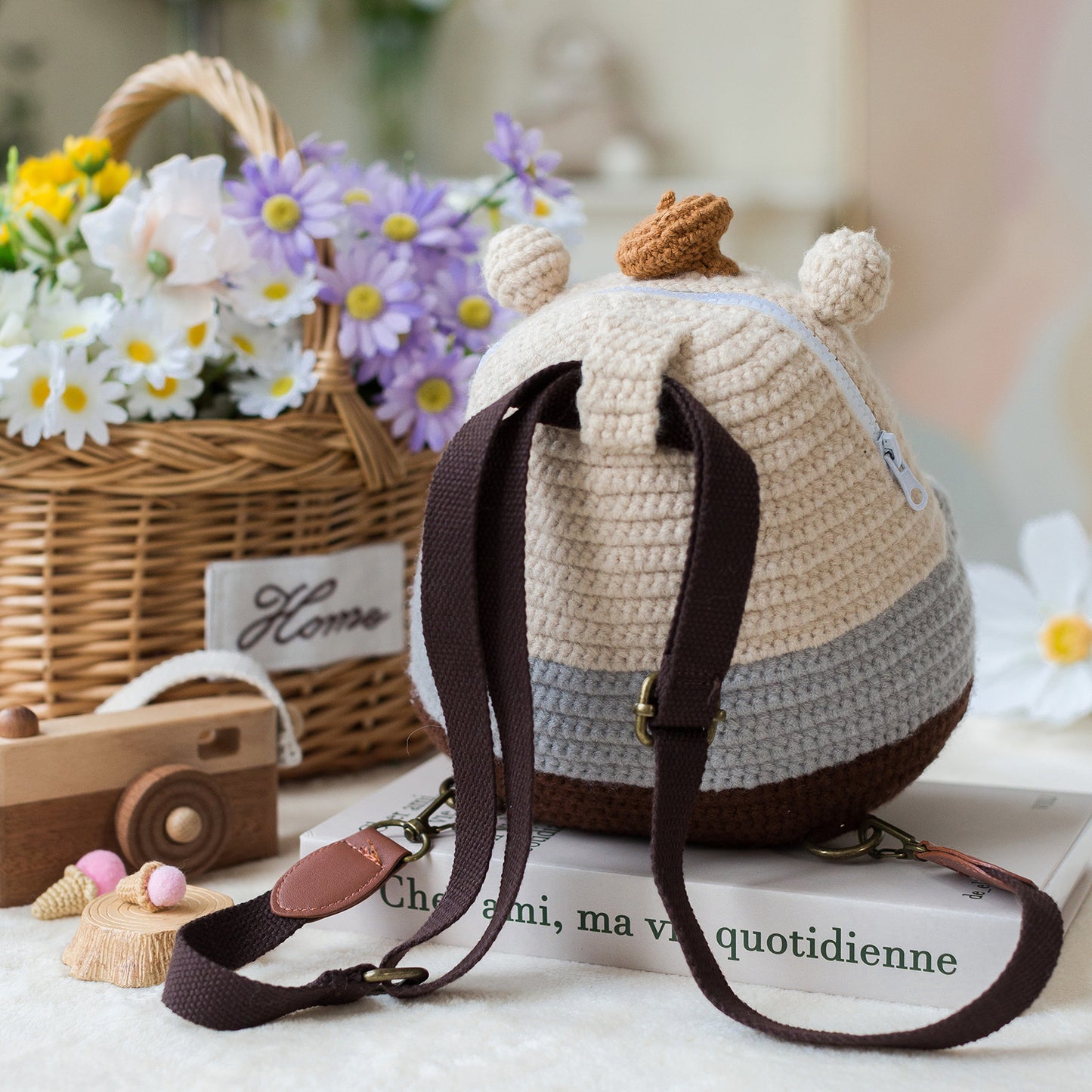 Cute Boy Backpack Crochet Yarn Kit | Susan's Family