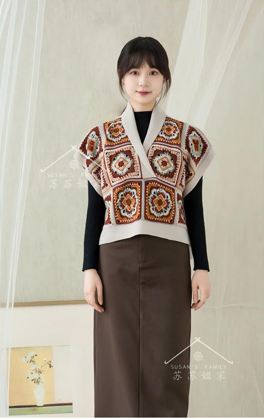 Rock Color Vest Crochet Kit