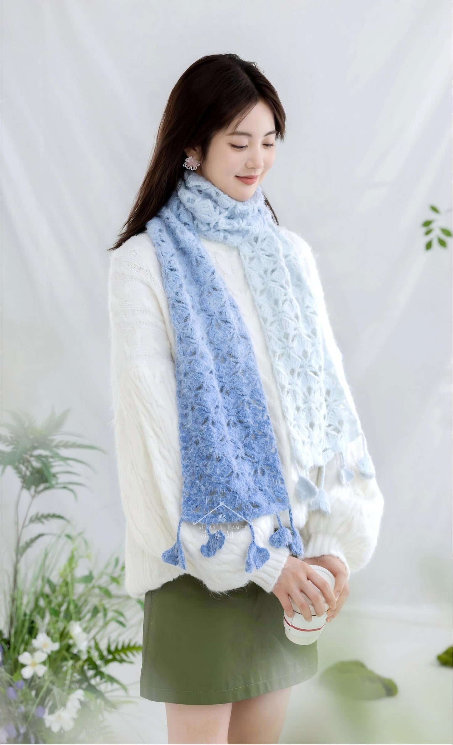 Ginkgo Scarf Crochet Pattern