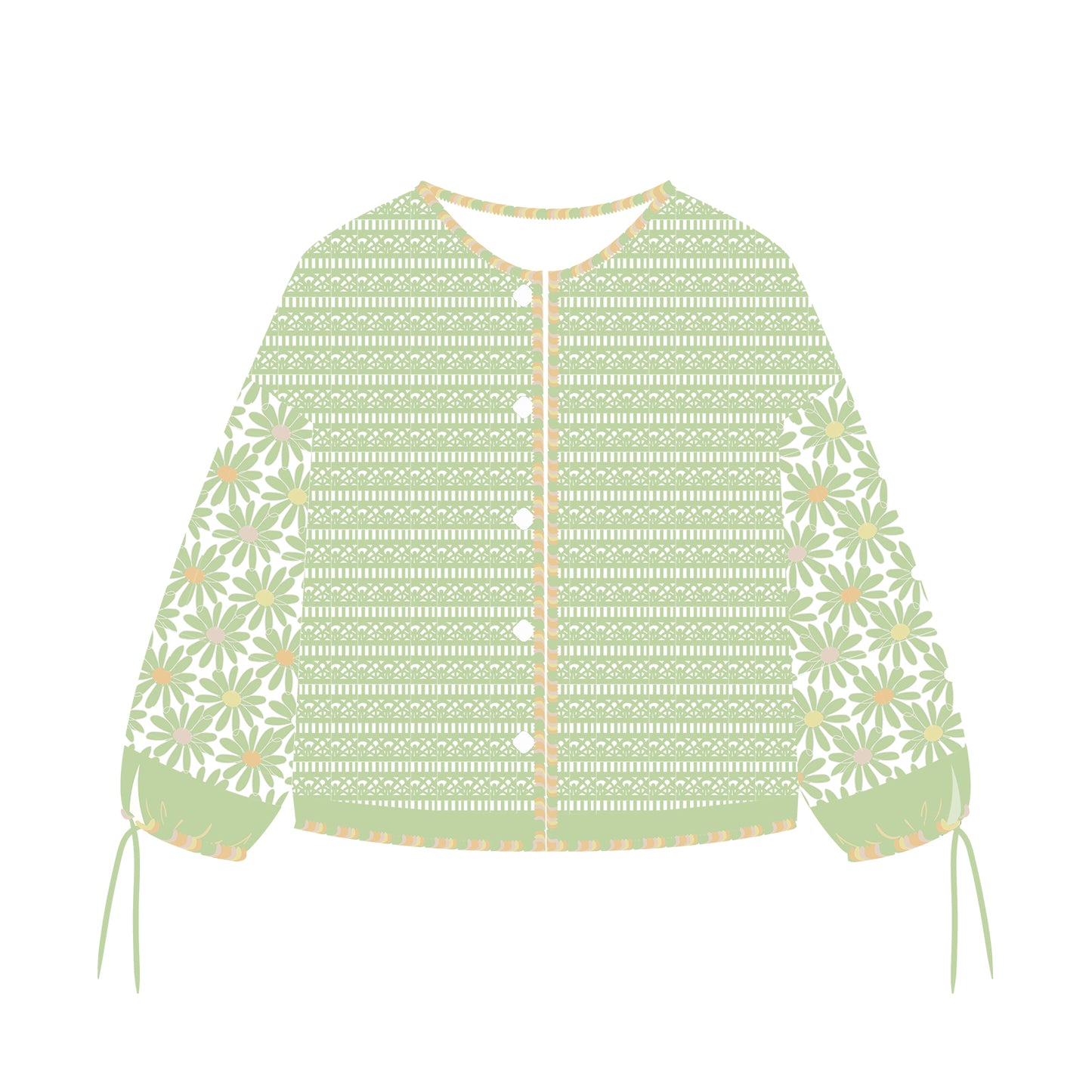 Kit de laine au crochet pour cardigan Eastern Fence | Chroniques d'herbes | La famille de Susan