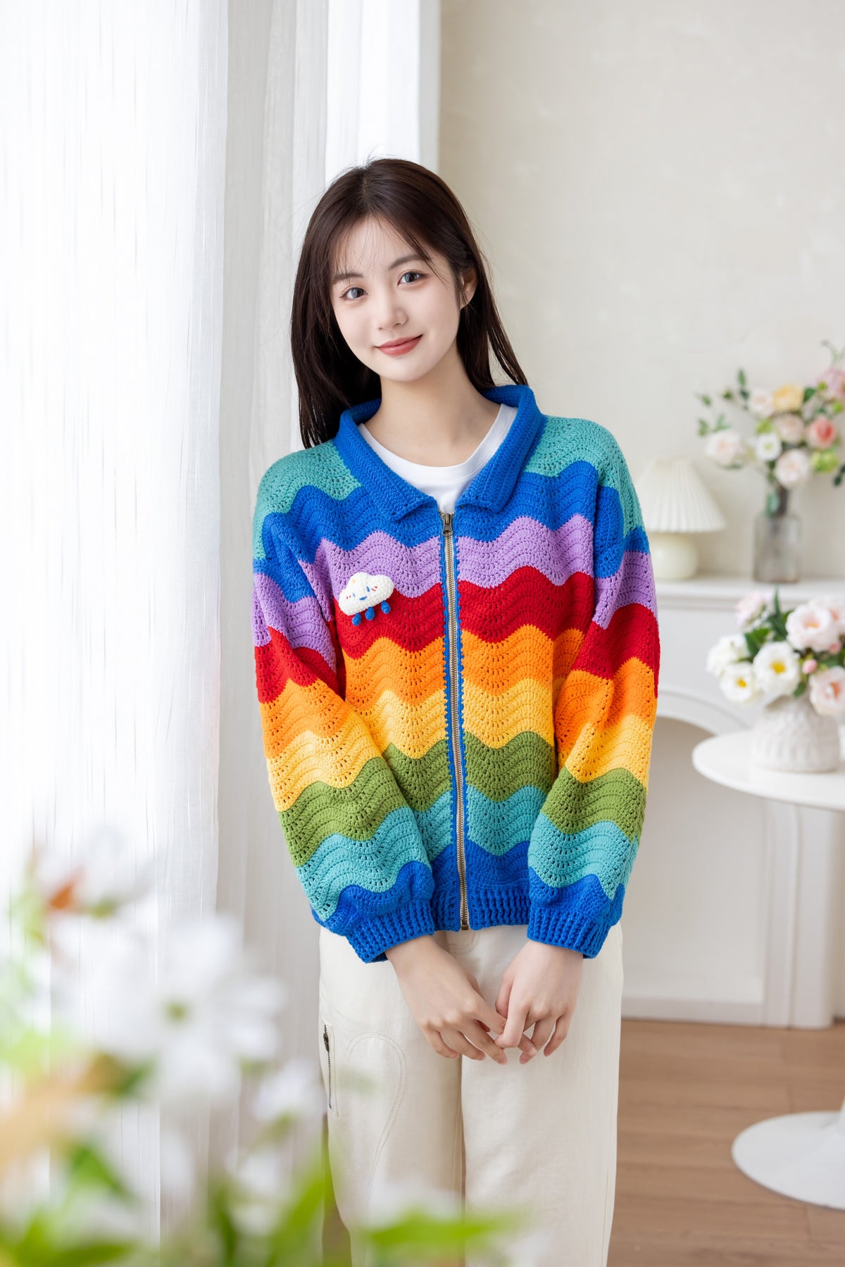 Rainbow Ripple Jacket Crochet Pattern
