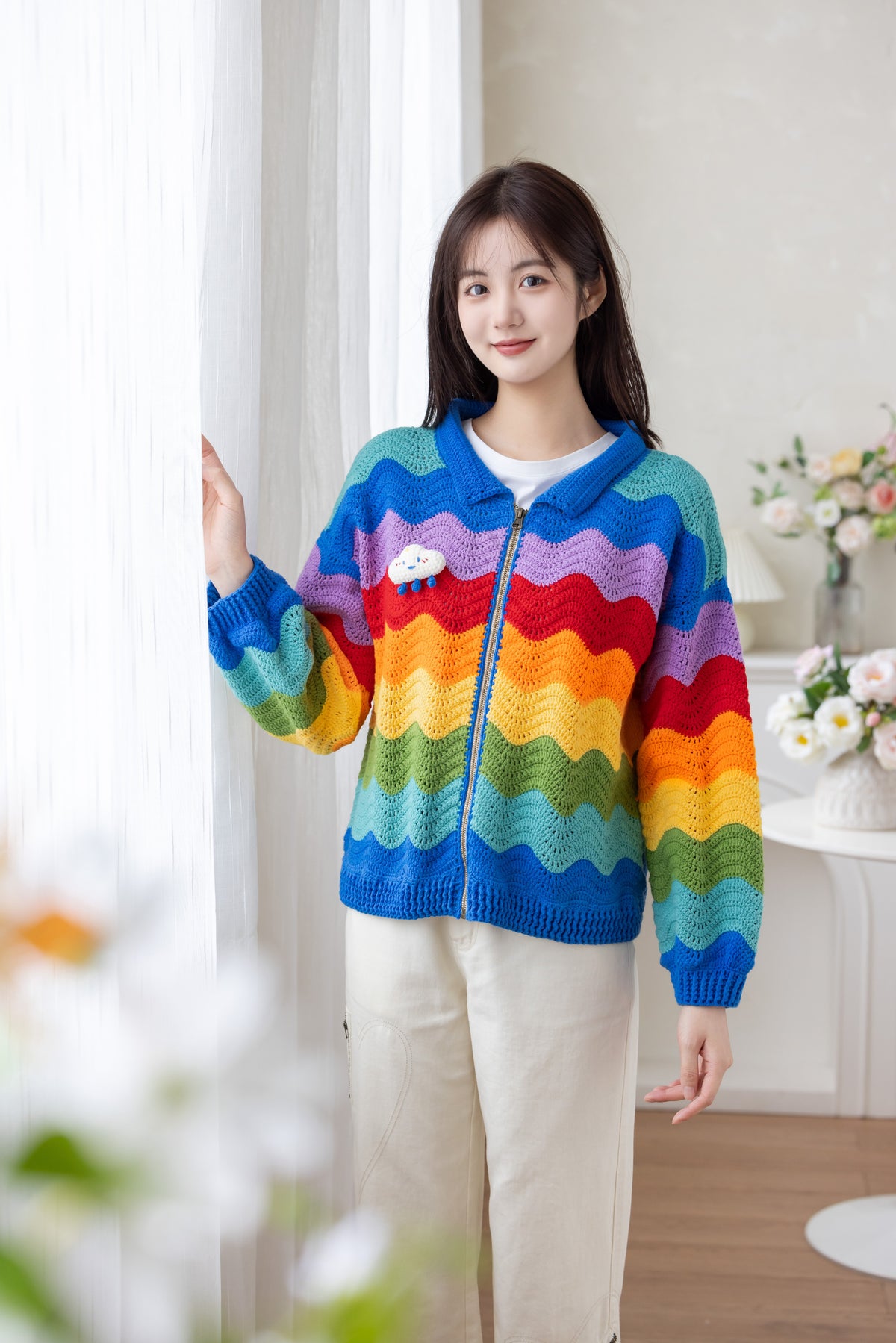 Rainbow Ripple Jacket Crochet Pattern