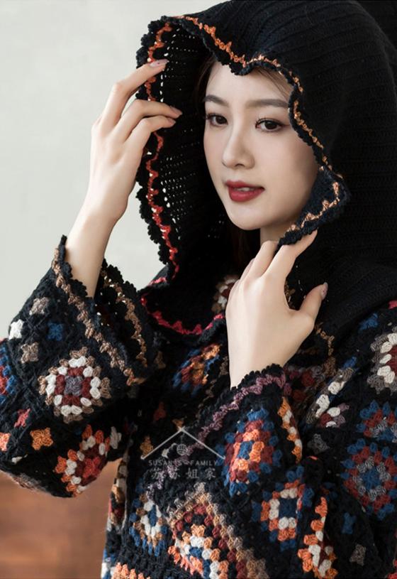 Checkerboard Patchwork Sweater Crochet Kit