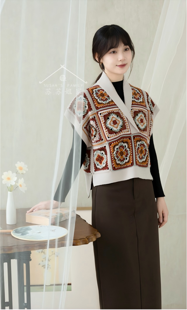 Rock Color Vest Crochet Pattern
