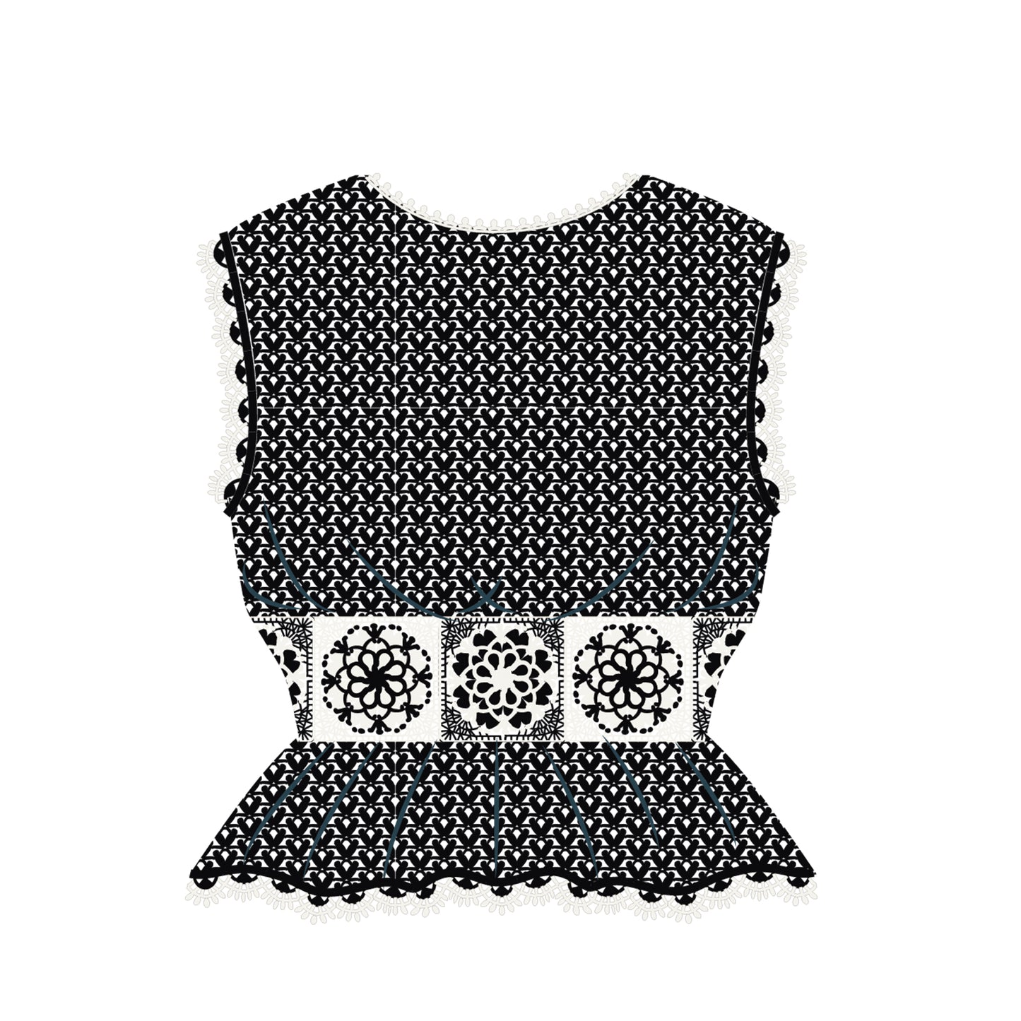 Seladon Lace Top Häkelgarn-Set | Serie Chinesische Ästhetik | Susans Familie