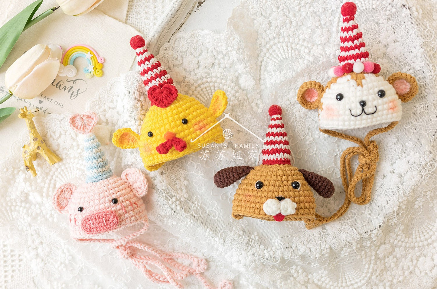 Chinese Zodiac Birthday Hat Crochet Pattern