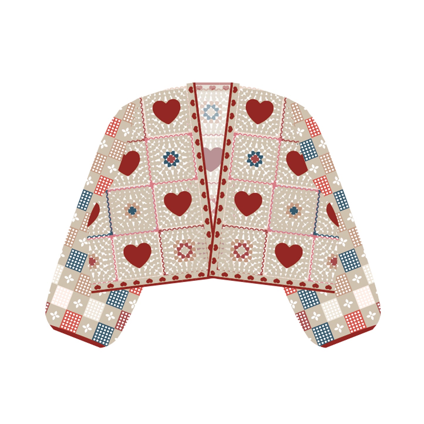 GridHeart Stylish Cardigan Crochet Yarn Kit | Susan's Family