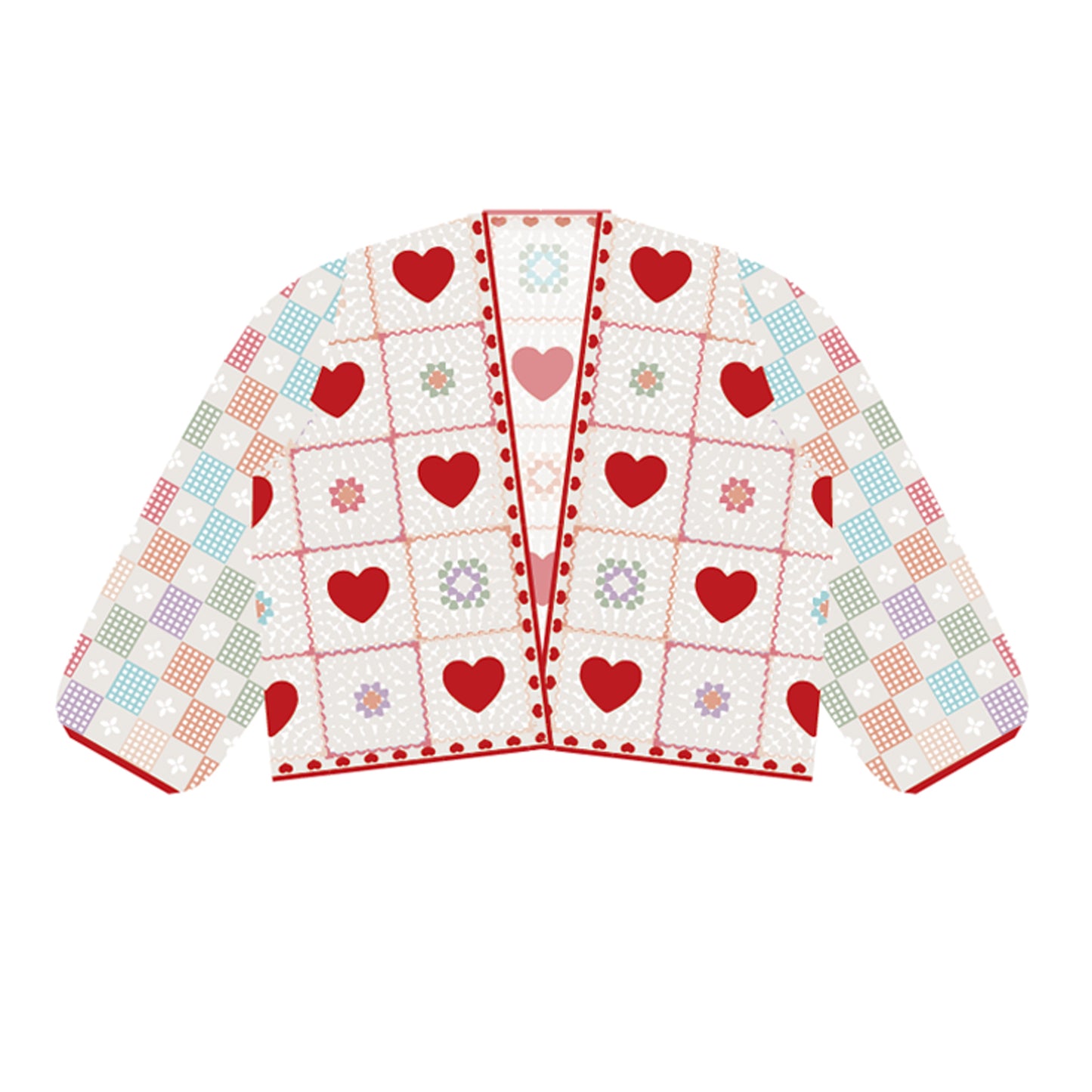 GridHeart Stylish Cardigan Crochet Yarn Kit | Susan's Family