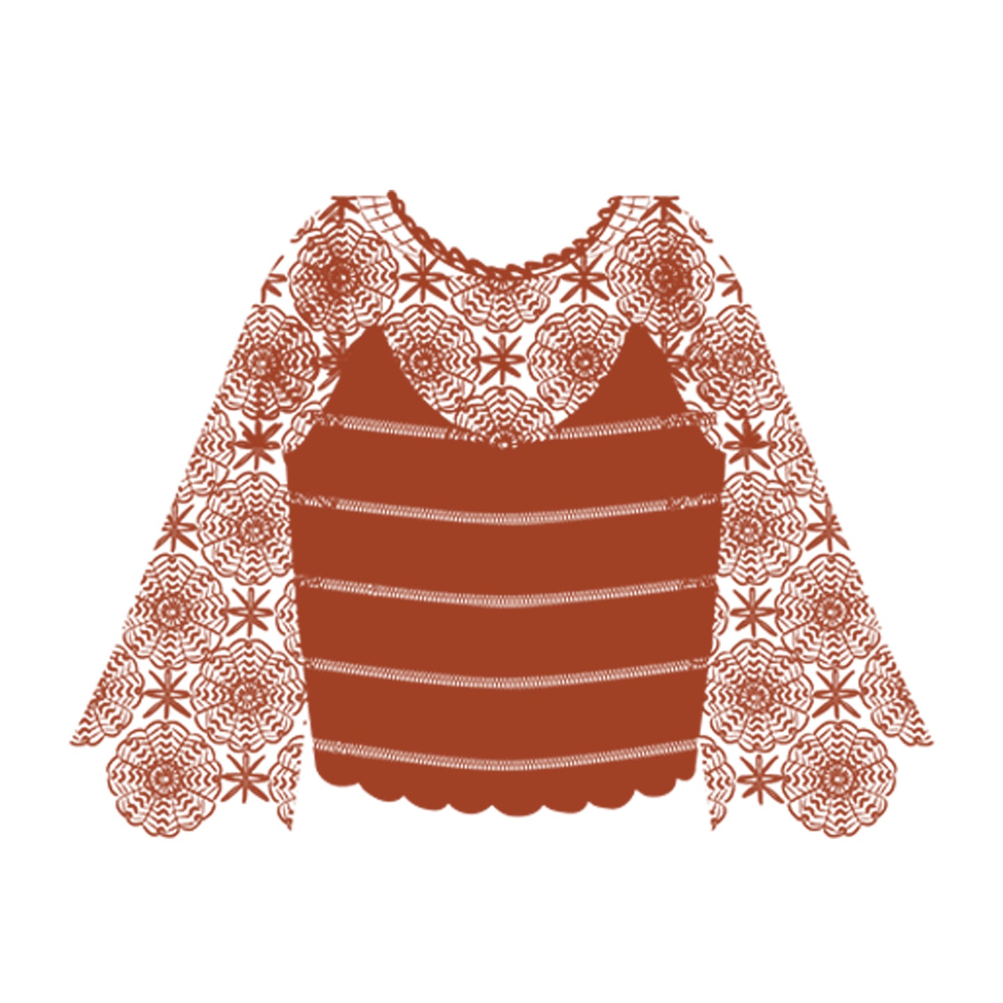 Kit de crochet pour pull en dentelle d'été | Série Feng | La famille de Susan