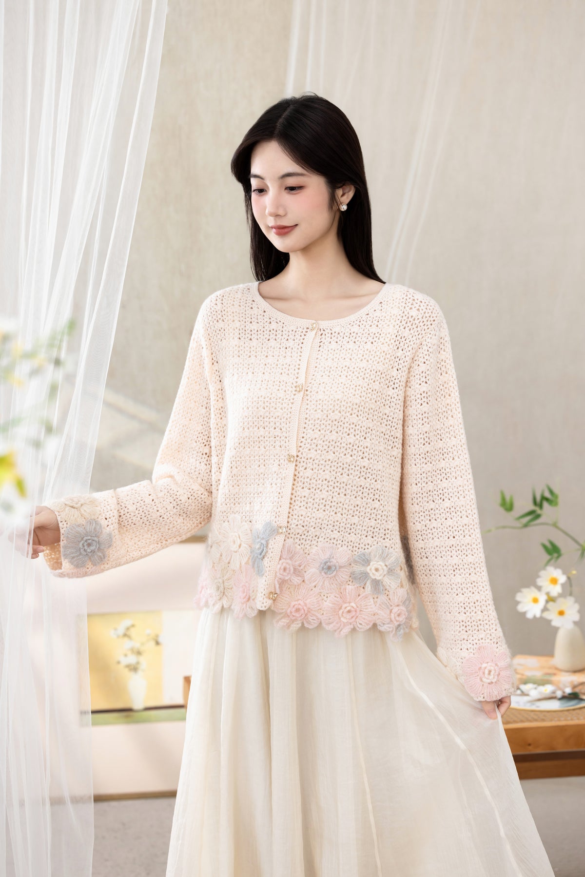 Dewdrop Cardigan Crochet Kit