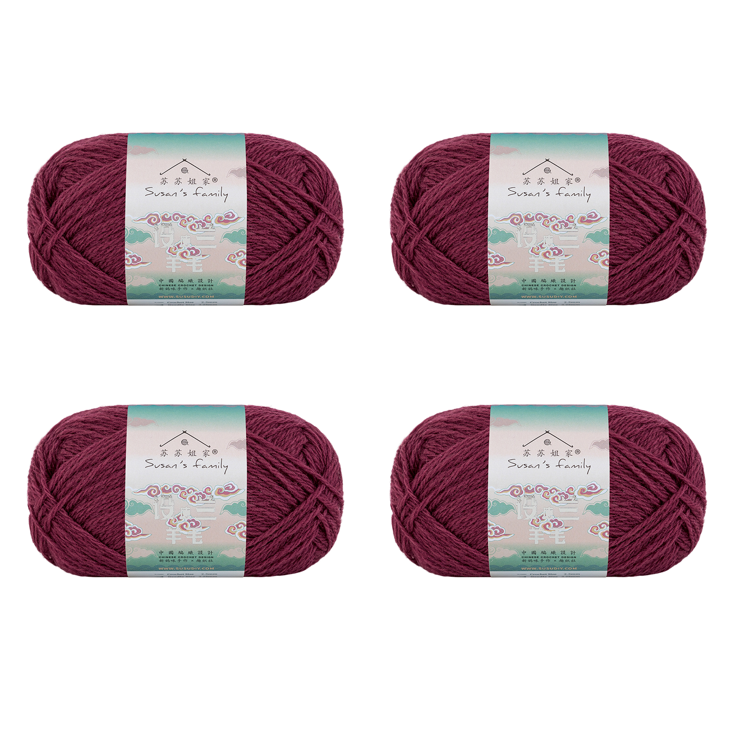 Shetland Wool Yarn 2 Packs 【US Warehouse】