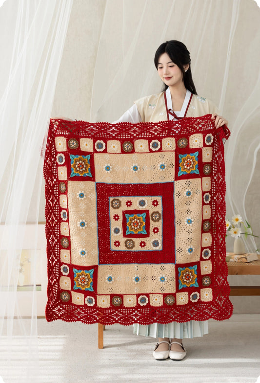 Fullness Flower Blanket Crochet Kit