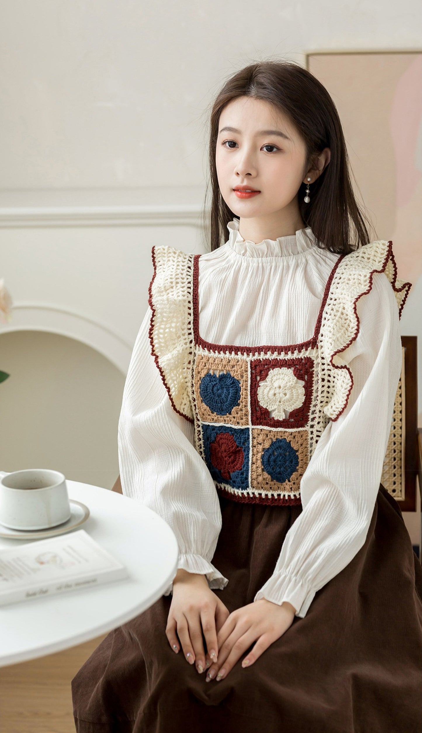 Sweet Bow-Tie Vest Crochet Kit