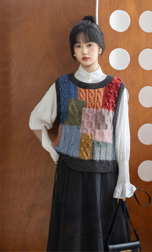 Retro Colorblock Knit Pattern