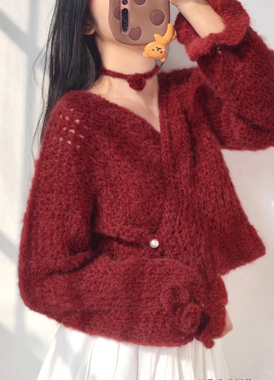 Paris Rose Cardigan Crochet Pattern
