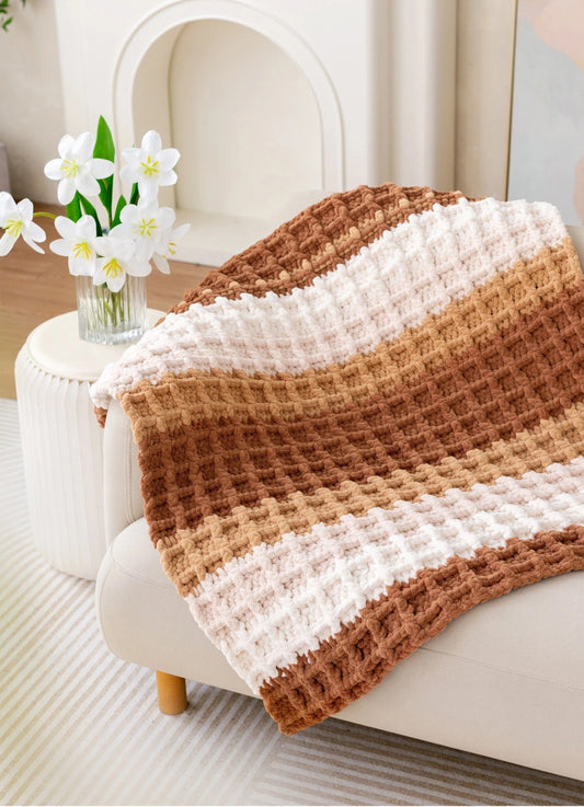 Waffle Blanket Crochet Pattern
