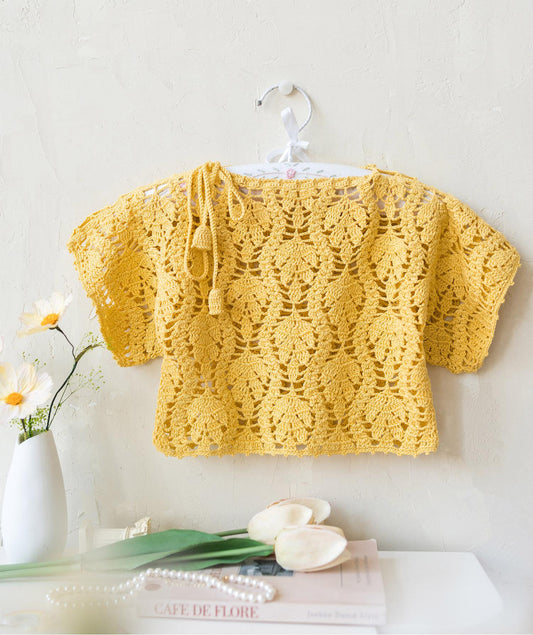 Fallen Leaves Top Crochet Yarn Kit