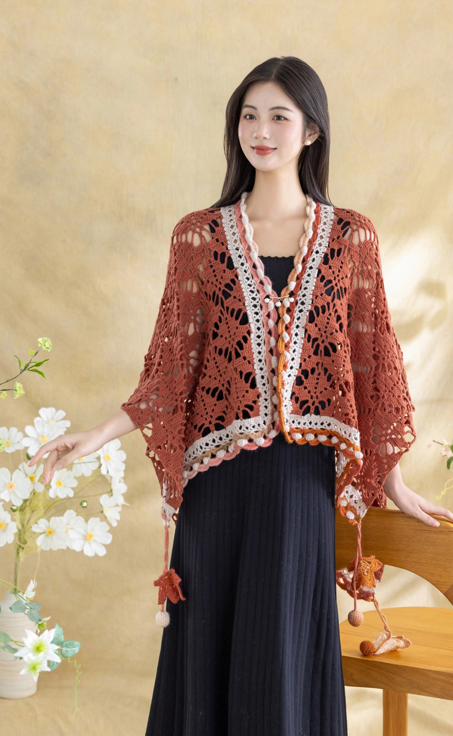 Autumn Maple Shawl Crochet Kit