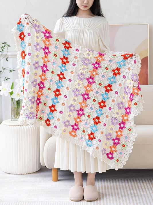 Floral Nest Blanket Crochet Kit