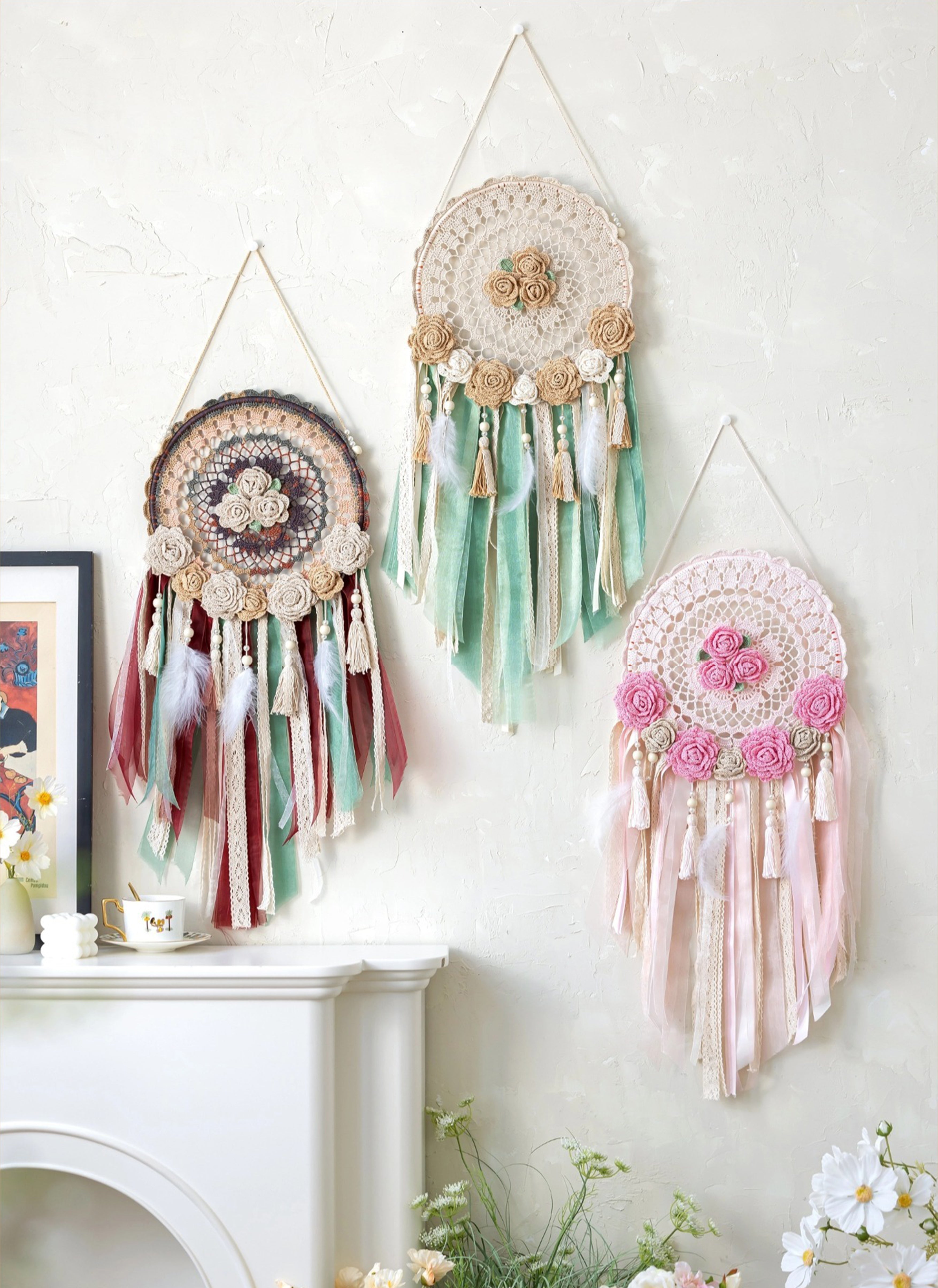 Rose Dreamcatcher Crochet Pattern | ローズのドリームキャッチャー