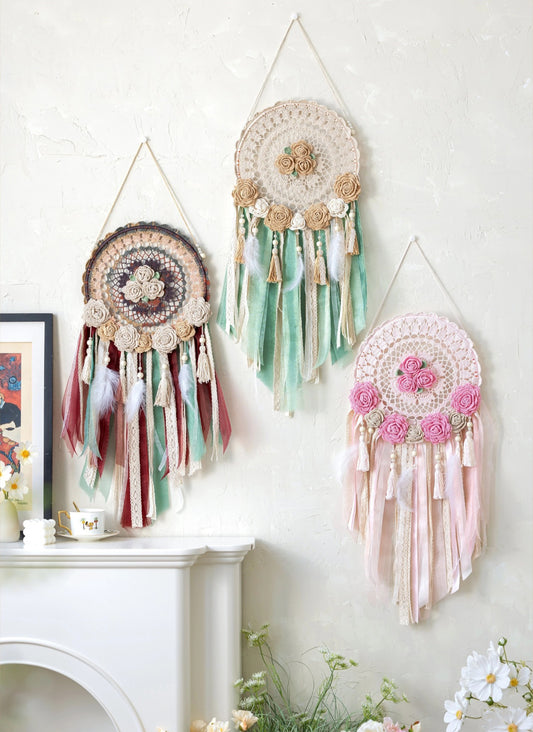Rose Dreamcatcher Crochet Kit