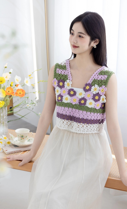 Spring Breeze Vest Crochet Yarn Kit