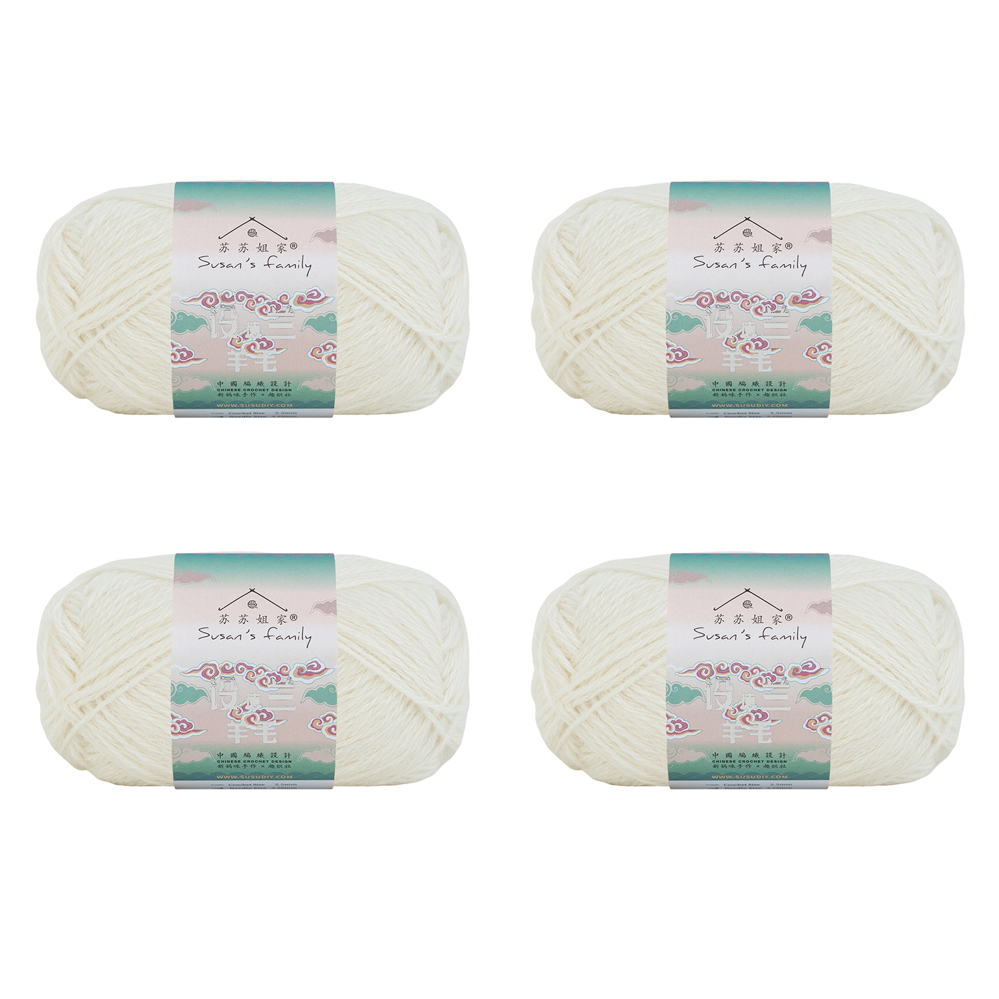 Shetland Wool Yarn 2 Packs 【US Warehouse】