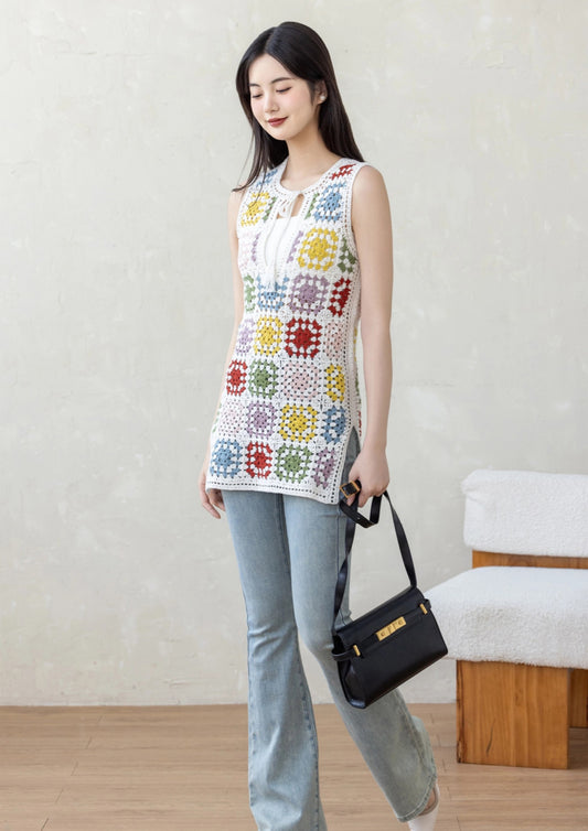 Rainbow Pullover  Crochet Pattern