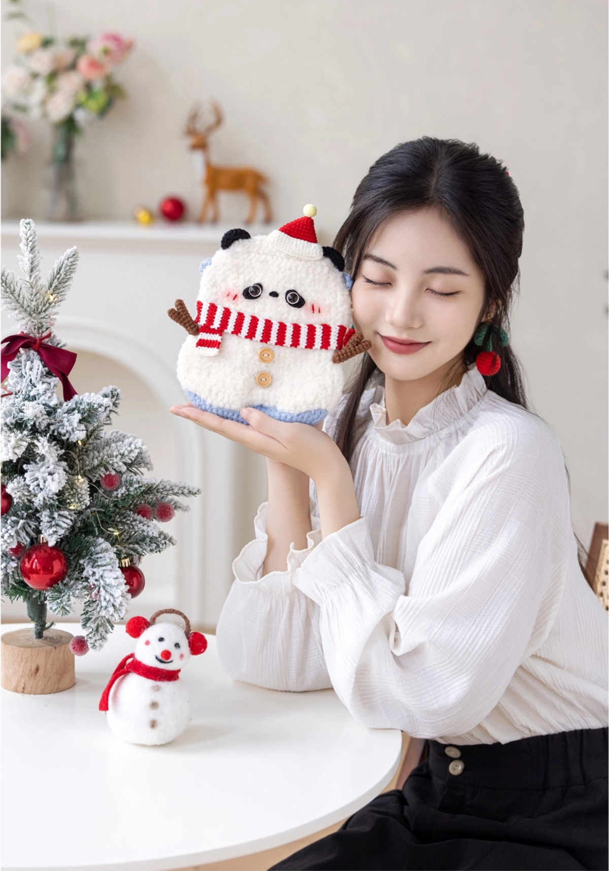 Christmas Crossbody Bag Crochet Yarn Kit | クリスマス用のスマホ